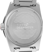 Timex Deepwater Mens Watch with Black Dial and Silver Strap TW2W95200