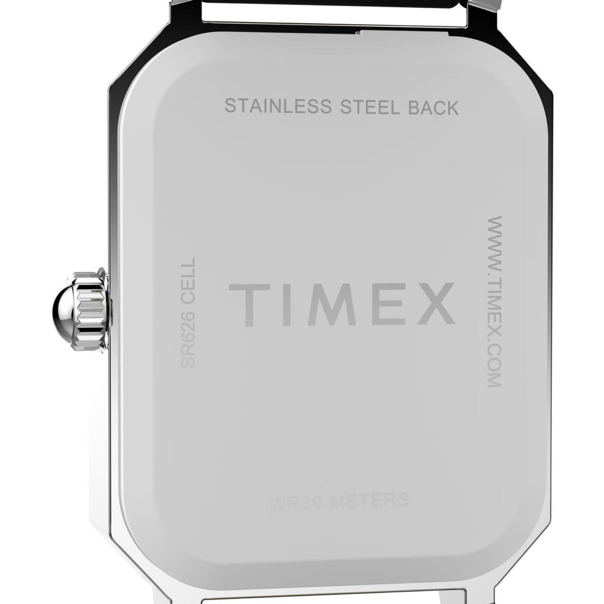 Timex Ladies Watch with Silver Dial and Black Strap TW2Y00800