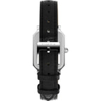 Timex Ladies Watch with Silver Dial and Black Strap TW2Y00800