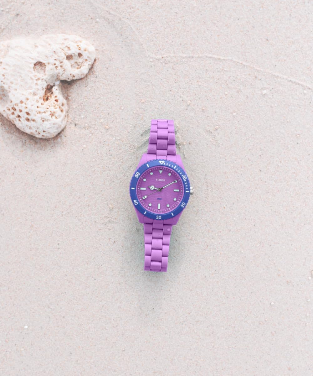 Timex Trend Ladies Watch with Purple Dial and Purple Strap TW2Y04800