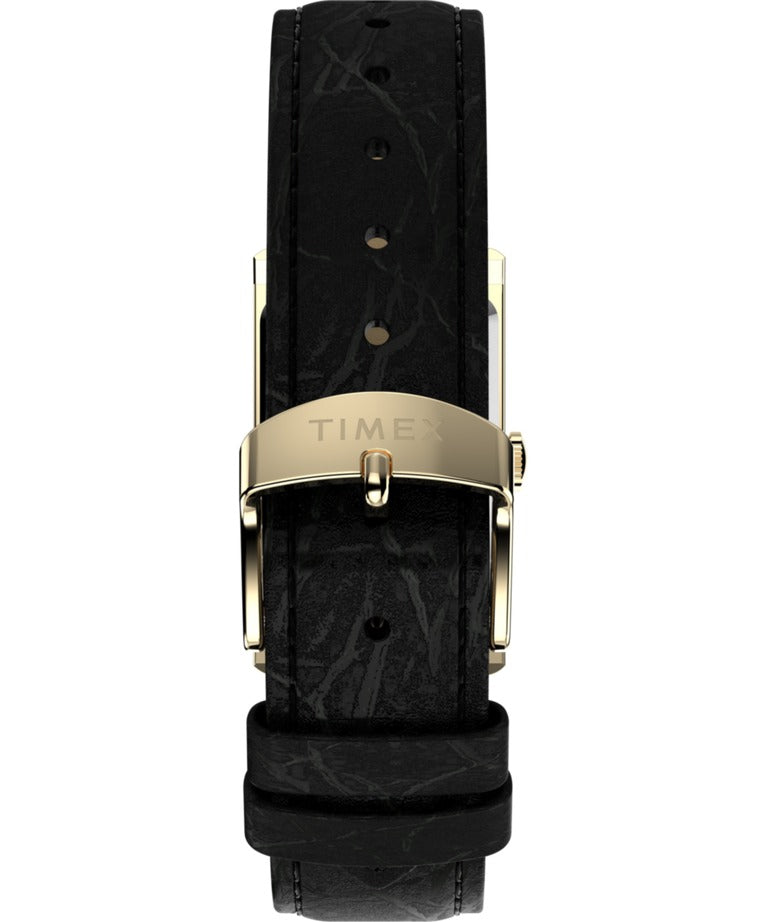 Timex Ladies Watch with Silver Dial and Black Strap TW2Y56200