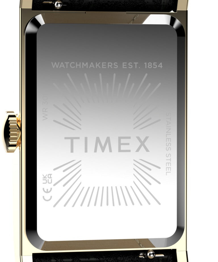 Timex Ladies Watch with Silver Dial and Black Strap TW2Y56200