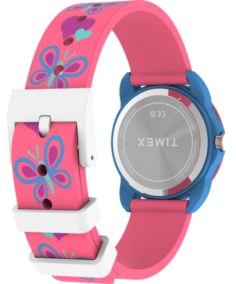 Timex Kids Time Teacher Watch with White Dial and Pink Strap TW2Y59700