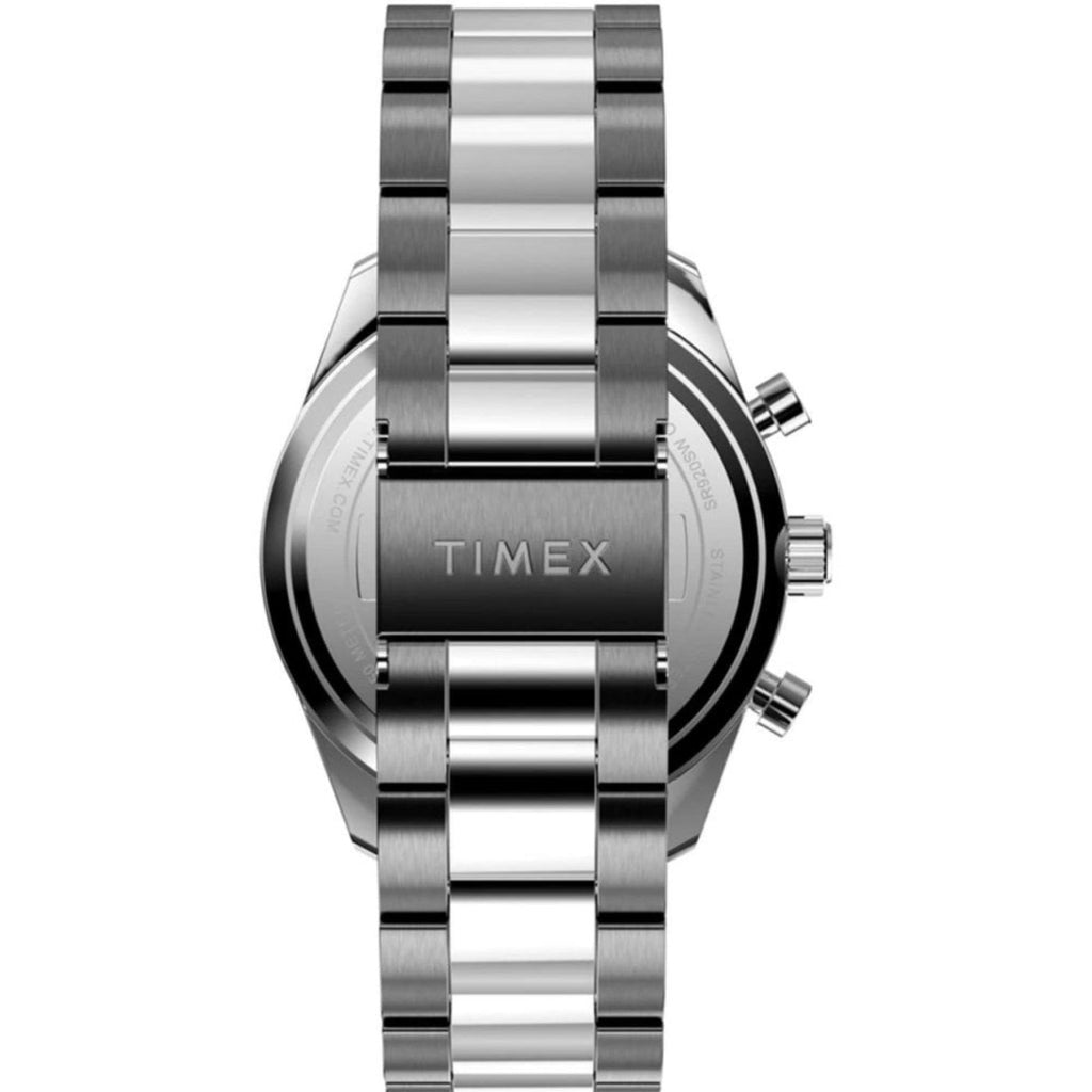 Timex Mens Chronograph Watch with Blue Dial and Silver Bracelet TW2Y62200
