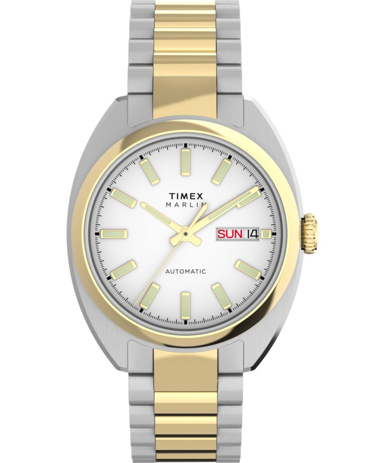 Timex Marlin Men's Automatic Watch with Silver Dial and Two-Tone Strap TW2Y65100