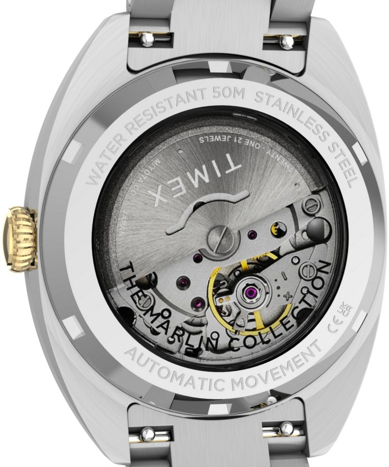 Timex Marlin Men's Automatic Watch with Silver Dial and Two-Tone Strap TW2Y65100