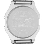 Timex Peanuts Unisex Digital Watch with Silver Strap TW2Y76700