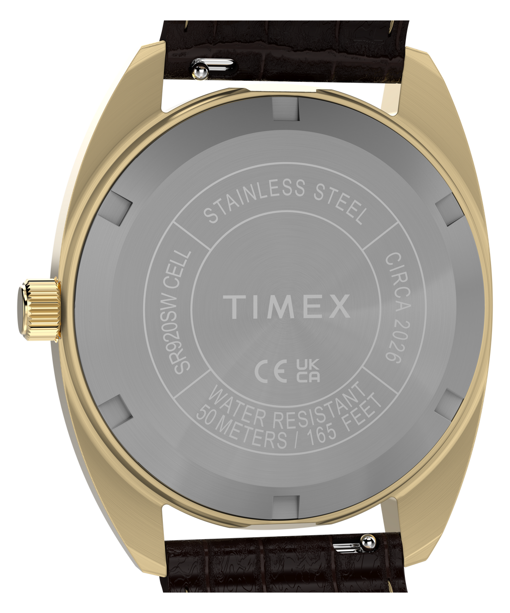 Timex Lab Mens Watch with Black Dial and Brown Strap TW2Y82100