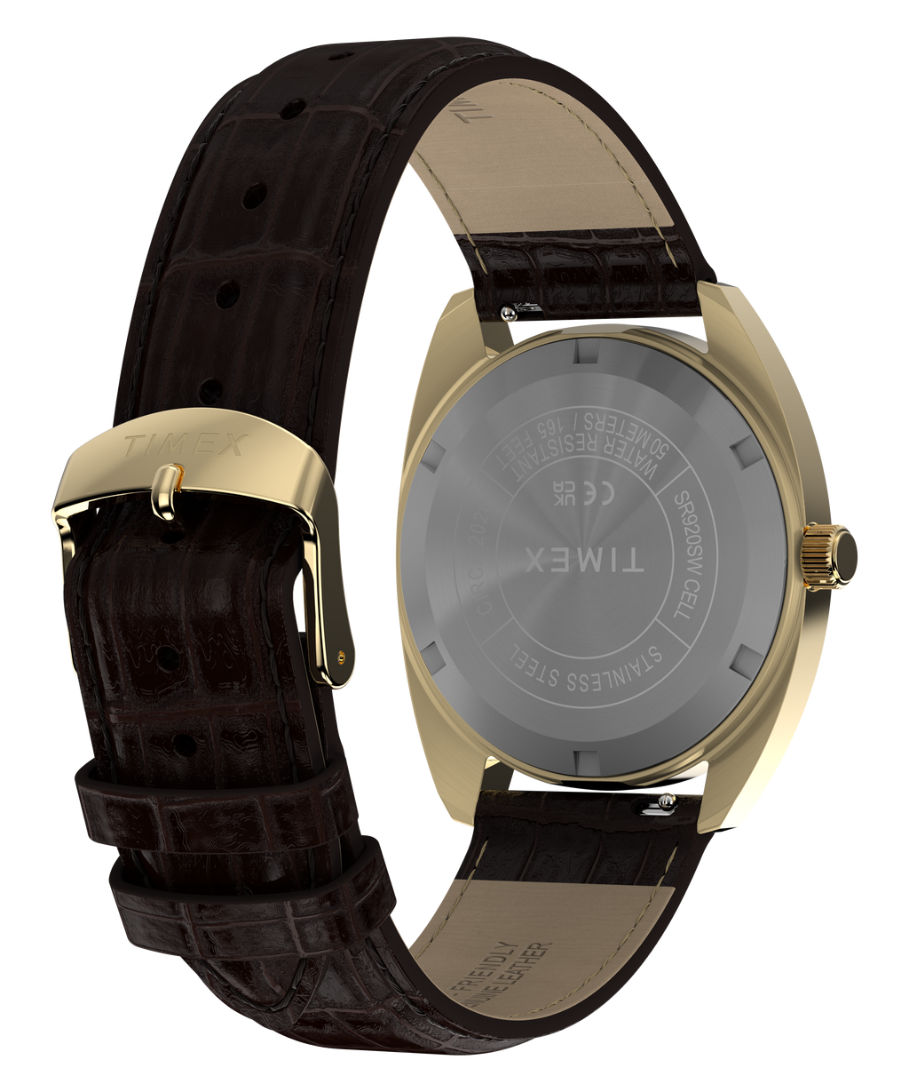 Timex Lab Mens Watch with Black Dial and Brown Strap TW2Y82100