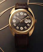 Timex Lab Mens Watch with Black Dial and Brown Strap TW2Y82100