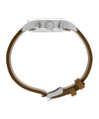 Timex Mens Watch with Cream Dial and Brown Strap TW2Y85000
