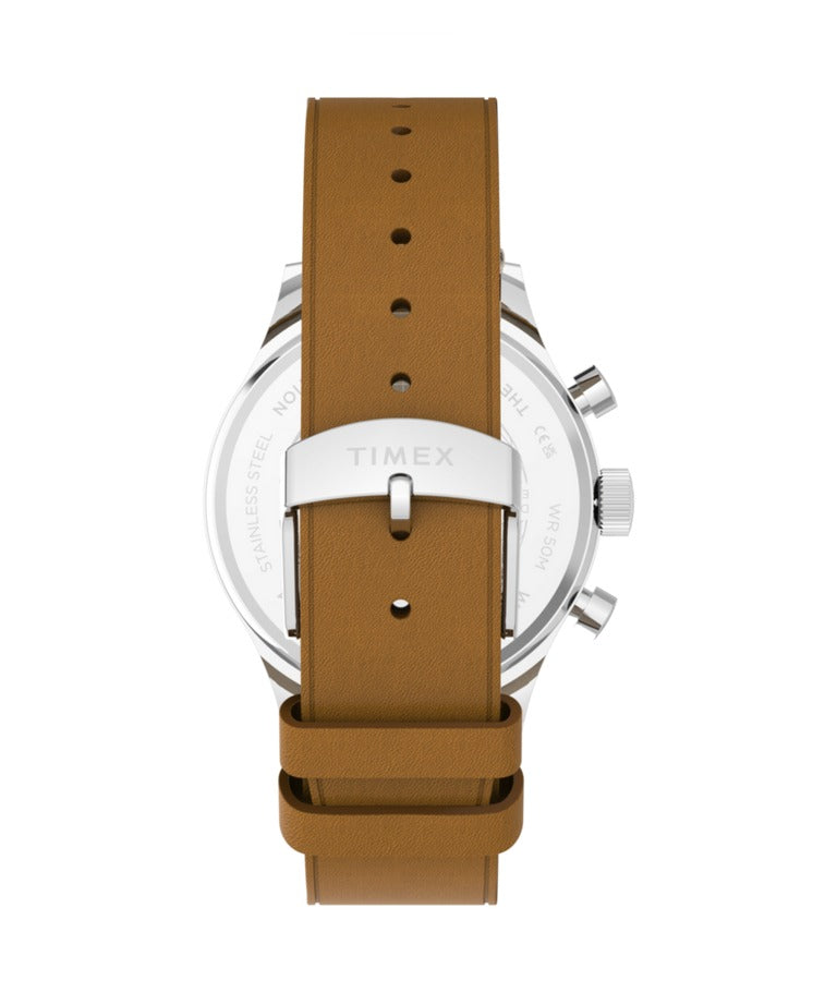 Timex Mens Watch with Cream Dial and Brown Strap TW2Y85000