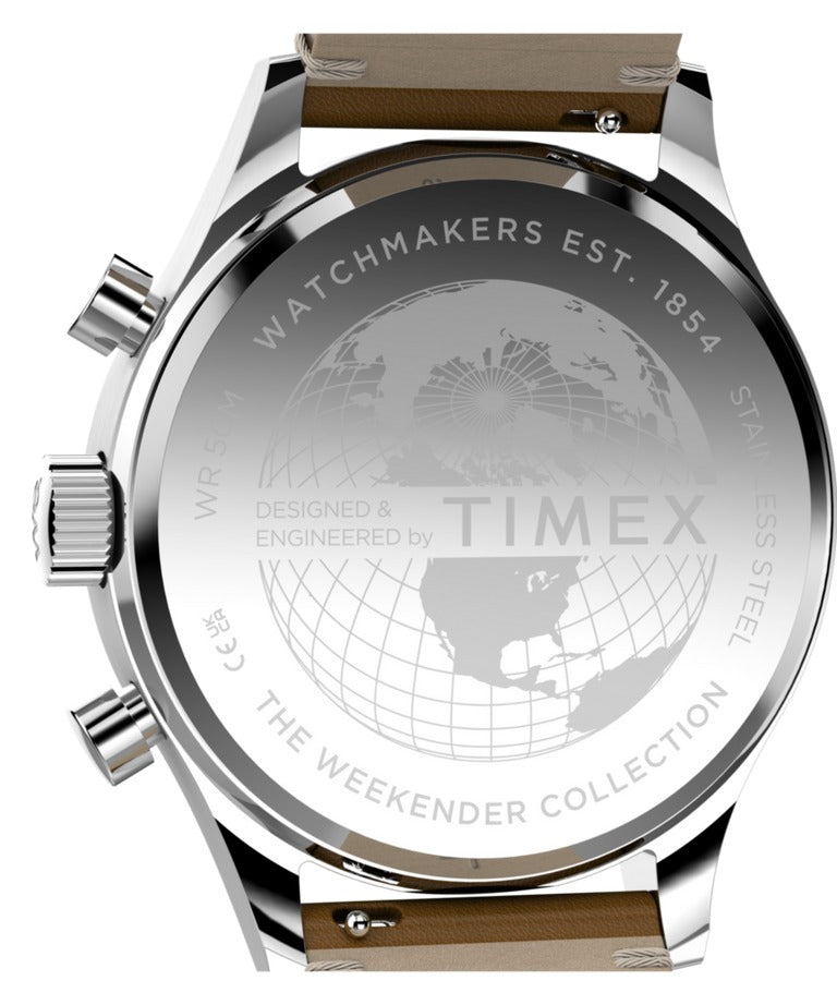 Timex Mens Watch with Cream Dial and Brown Strap TW2Y85000