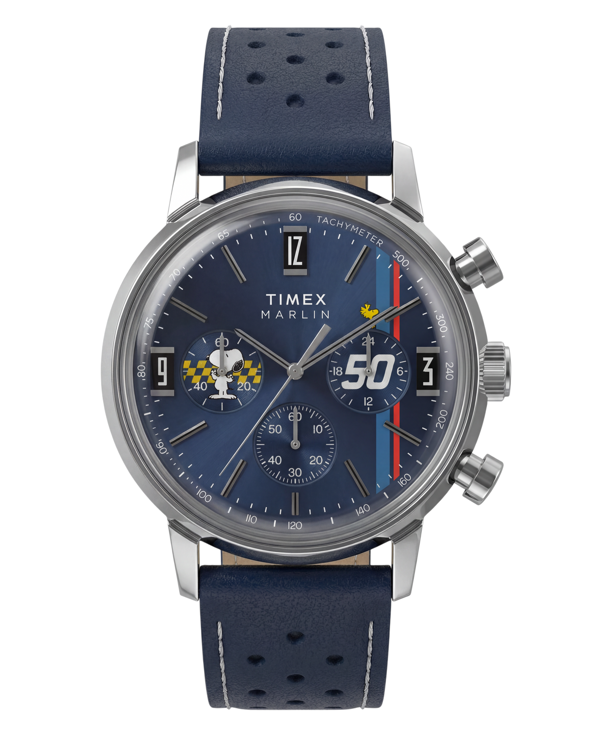 Timex Peanuts Mens Chronograph Watch with Blue Dial and Blue Strap TW2Y85300