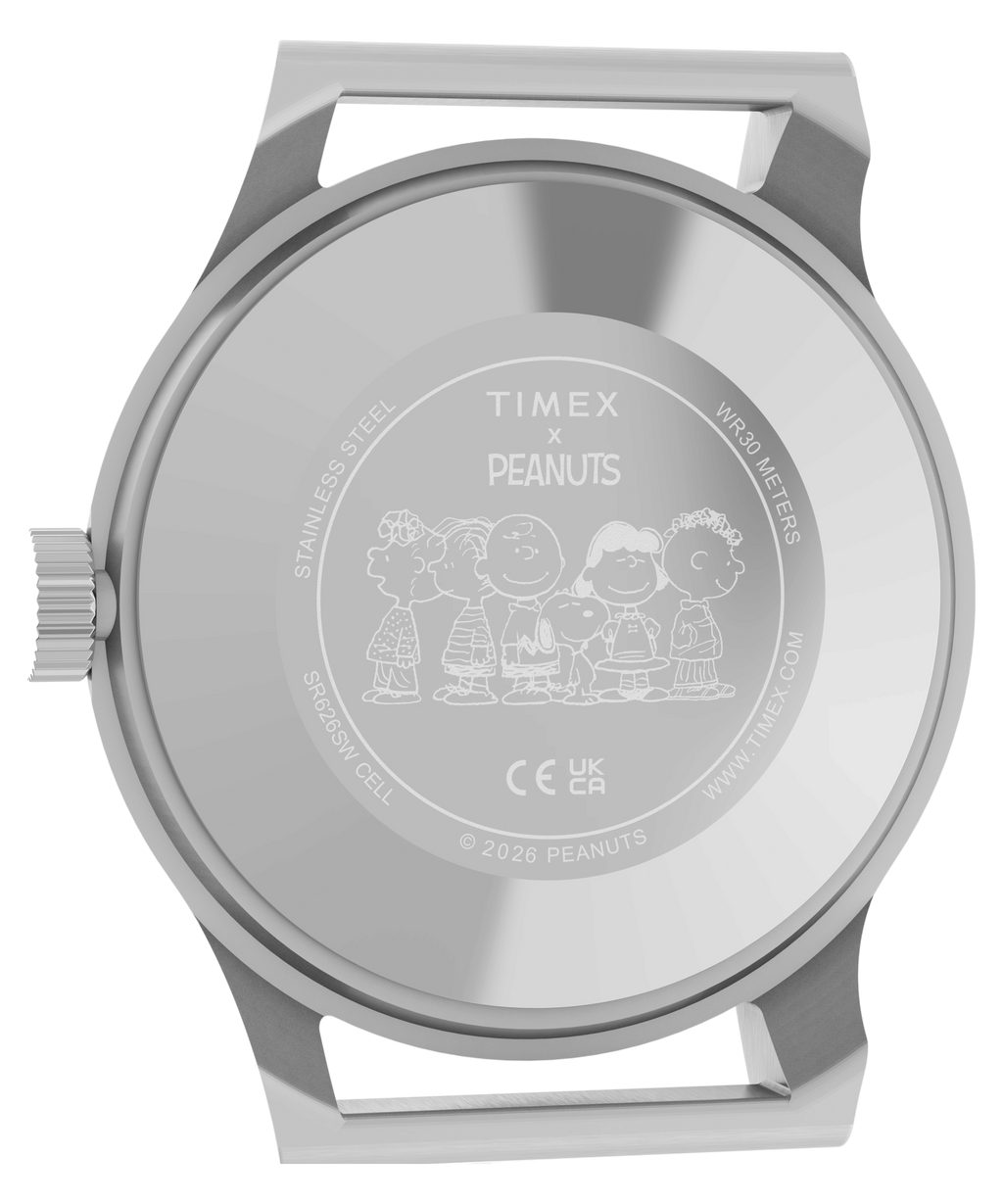 Timex Peanuts Mens Watch with Black Dial and Black Strap TW2Y85400