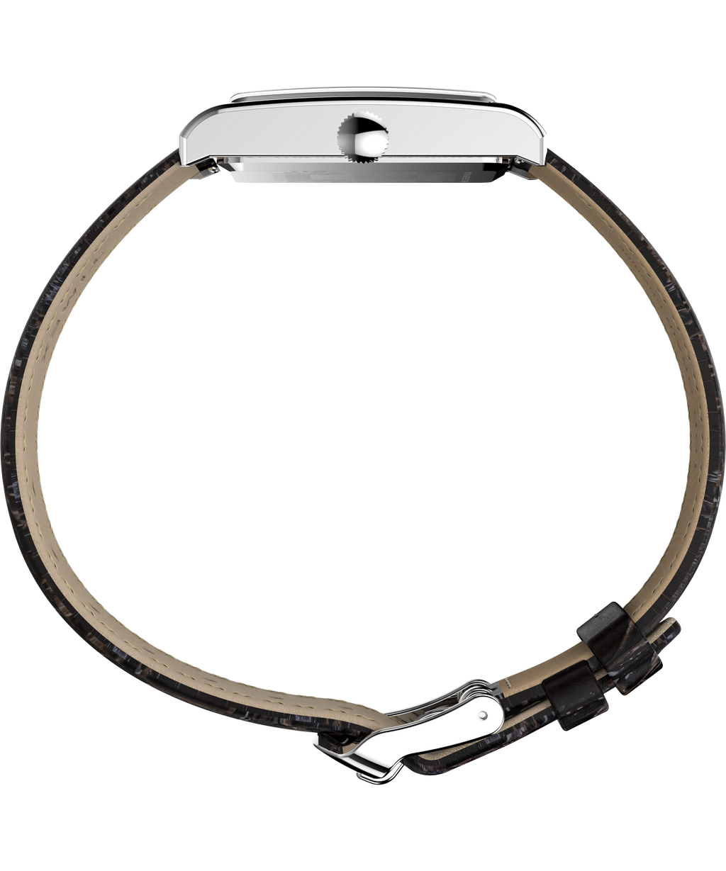 Timex Ladies Watch with Silver Dial and Brown Strap TW2Y88200