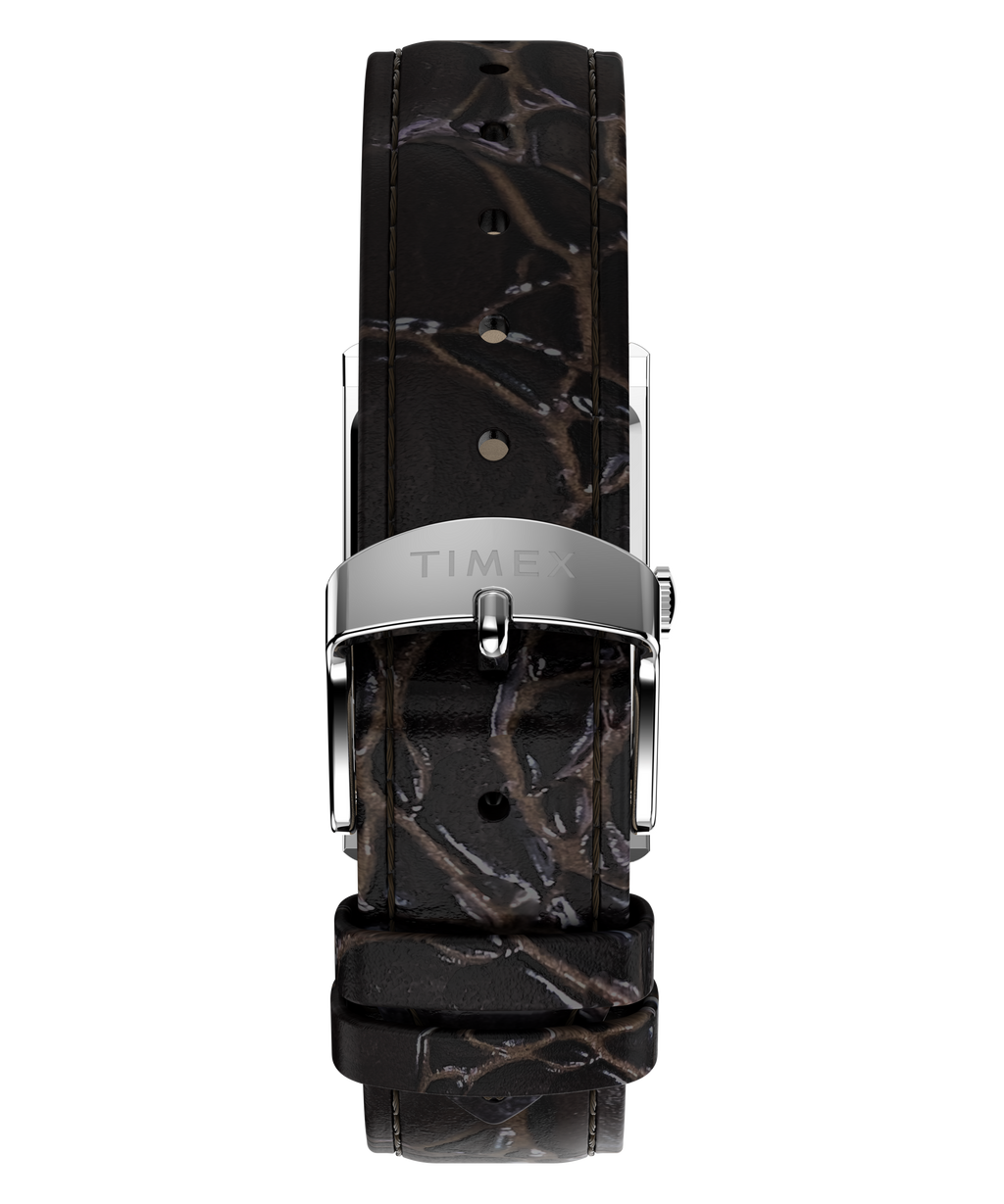 Timex Ladies Watch with Silver Dial and Brown Strap TW2Y88200