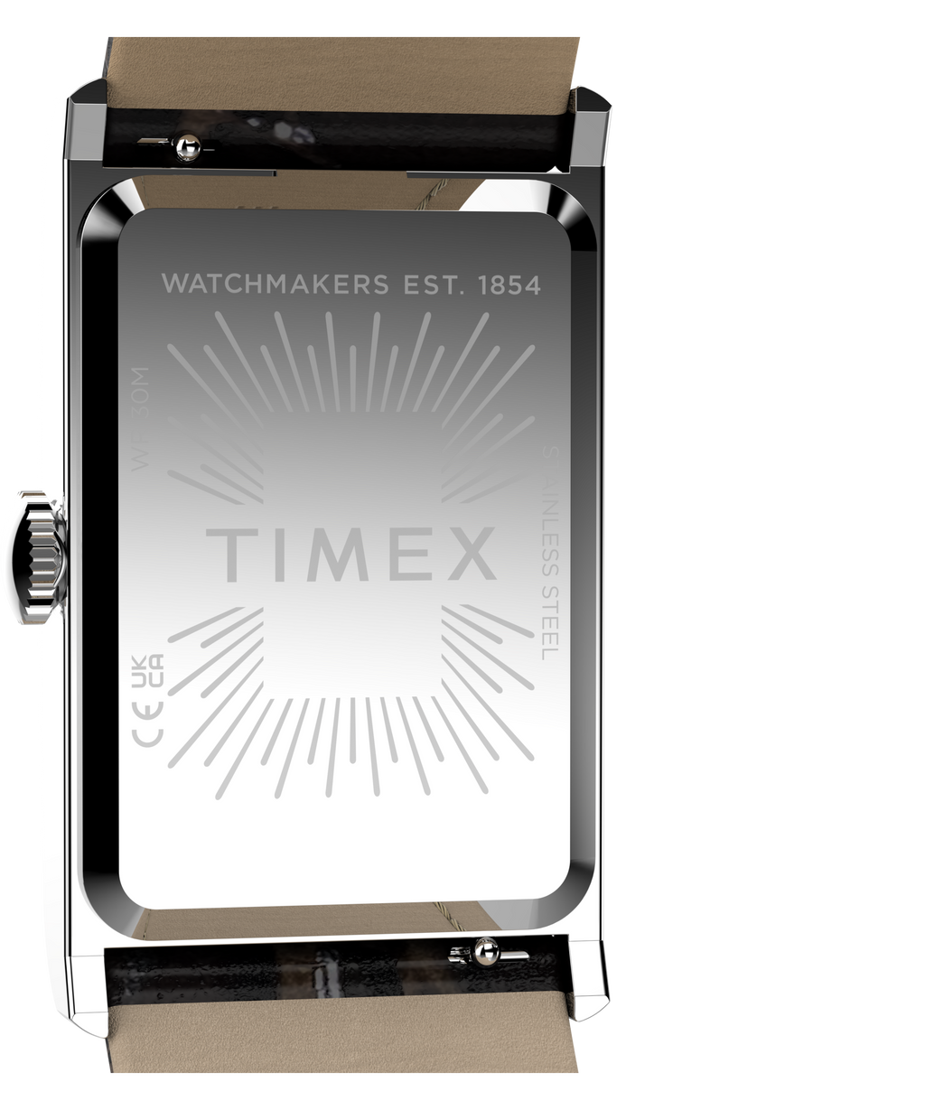 Timex Ladies Watch with Silver Dial and Brown Strap TW2Y88200