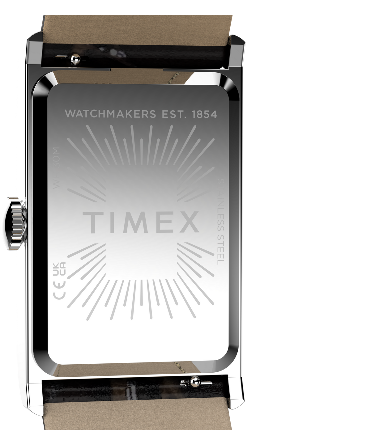 Timex Ladies Watch with Silver Dial and Brown Strap TW2Y88200