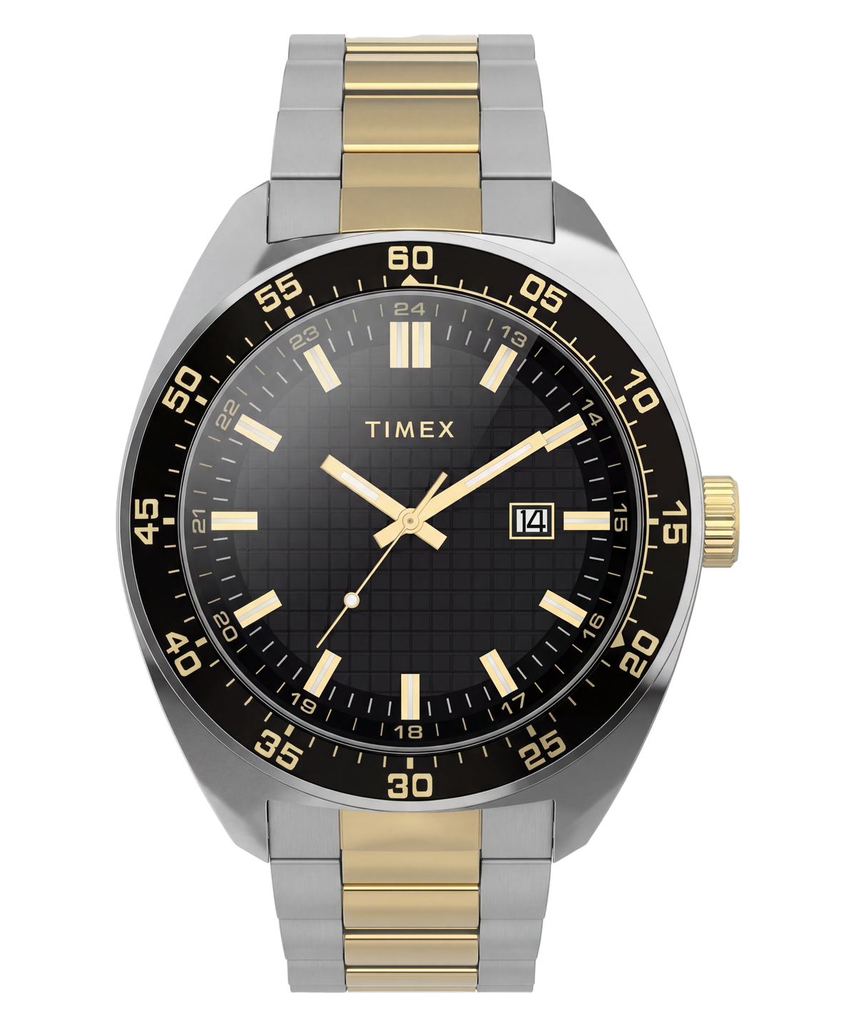 Timex Men's Watch with Black Dial and Two-Tone Strap TW2Y89100