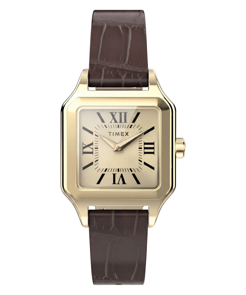 Timex Addison Ladies Watch with Champagne Dial and Brown Strap TW2Y90700