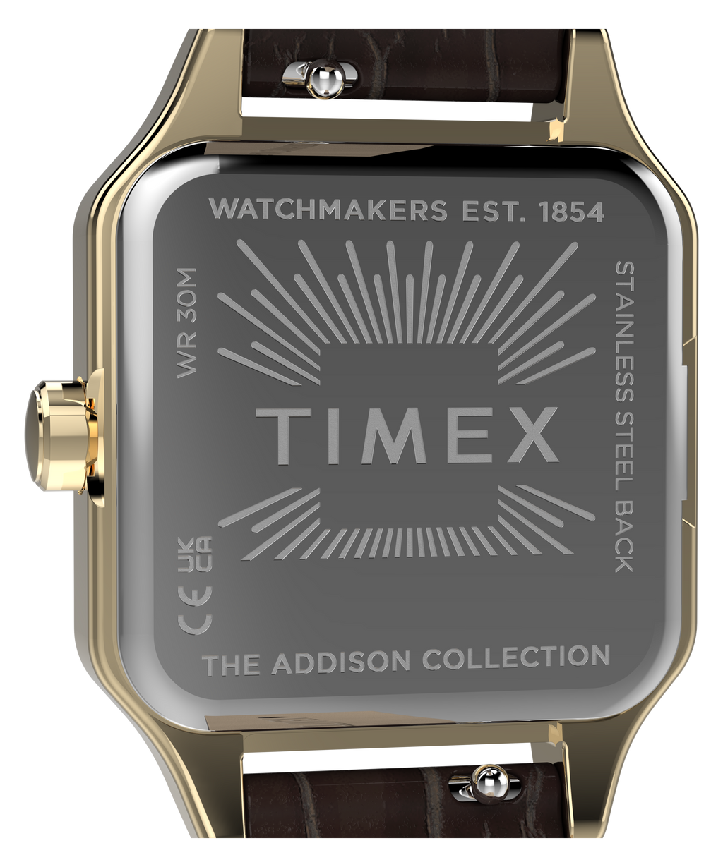 Timex Addison Ladies Watch with Champagne Dial and Brown Strap TW2Y90700