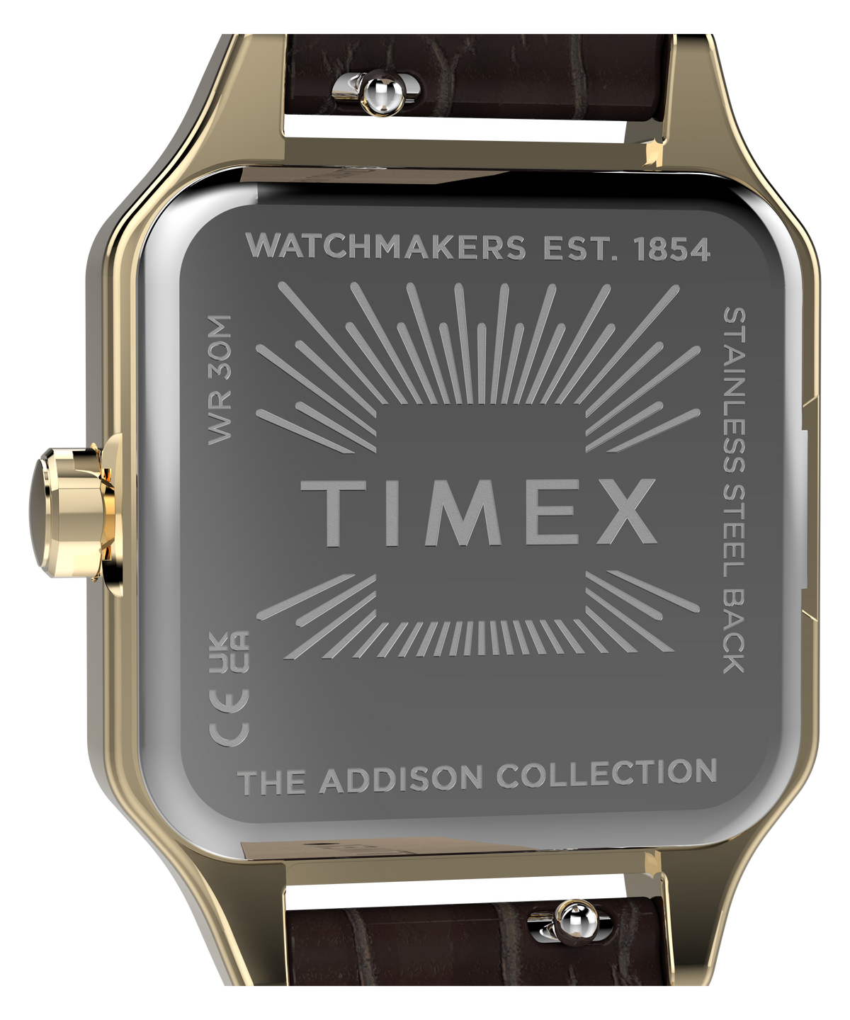 Timex Addison Ladies Watch with Champagne Dial and Brown Strap TW2Y90700
