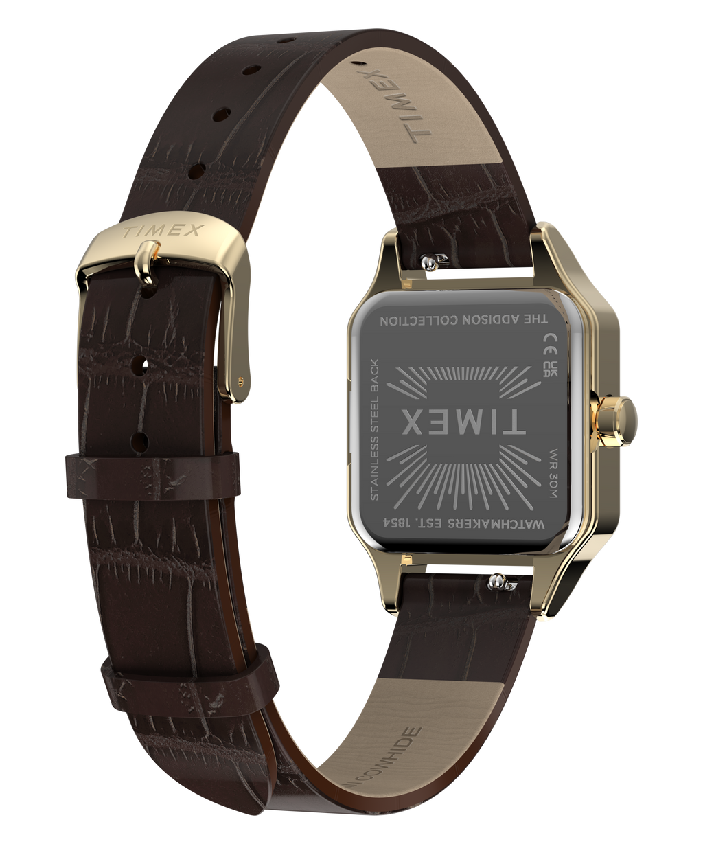 Timex Addison Ladies Watch with Champagne Dial and Brown Strap TW2Y90700