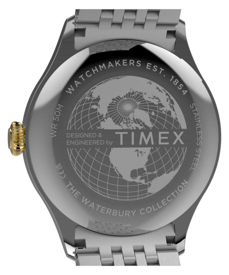 Timex Men's Watch with Black Dial and Two-Tone Strap TW2Y91900