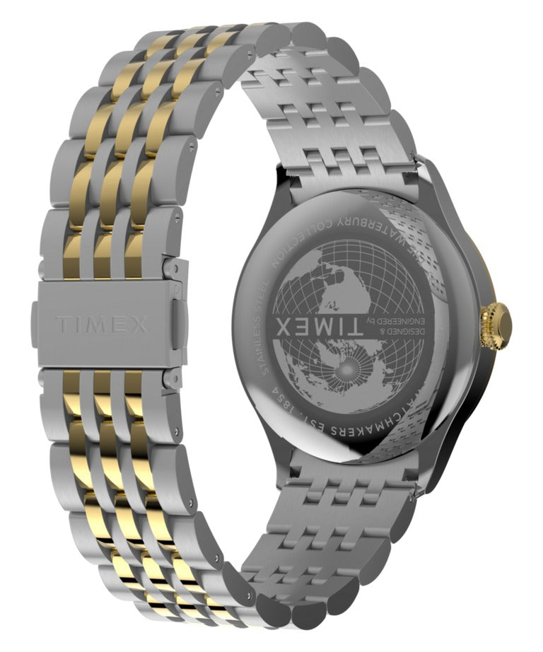 Timex Men's Watch with Black Dial and Two-Tone Strap TW2Y91900
