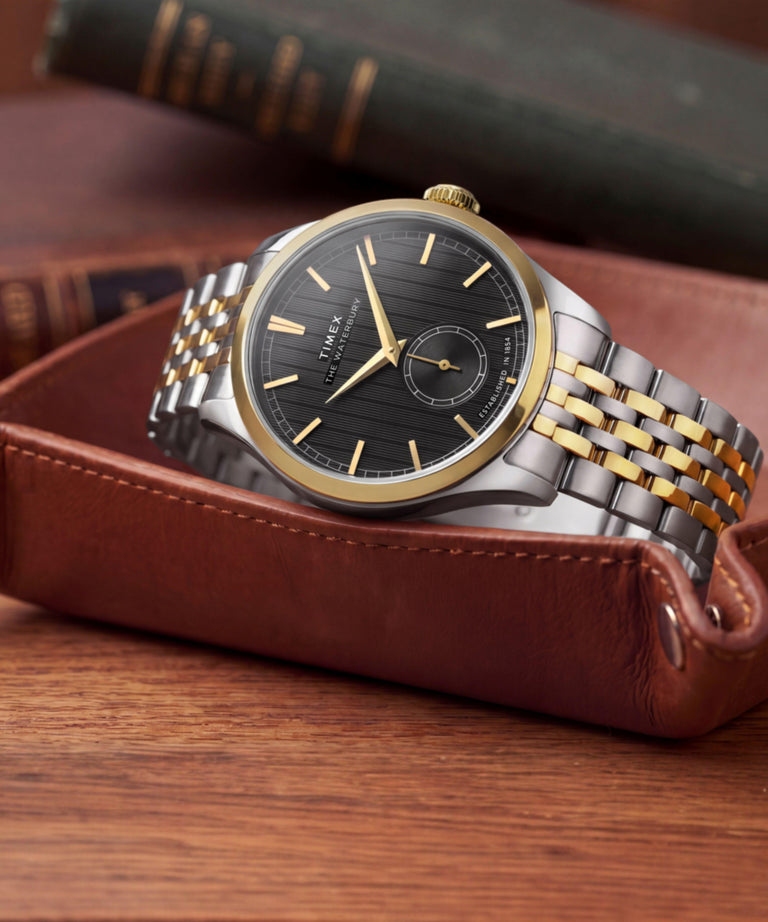 Timex Men's Watch with Black Dial and Two-Tone Strap TW2Y91900