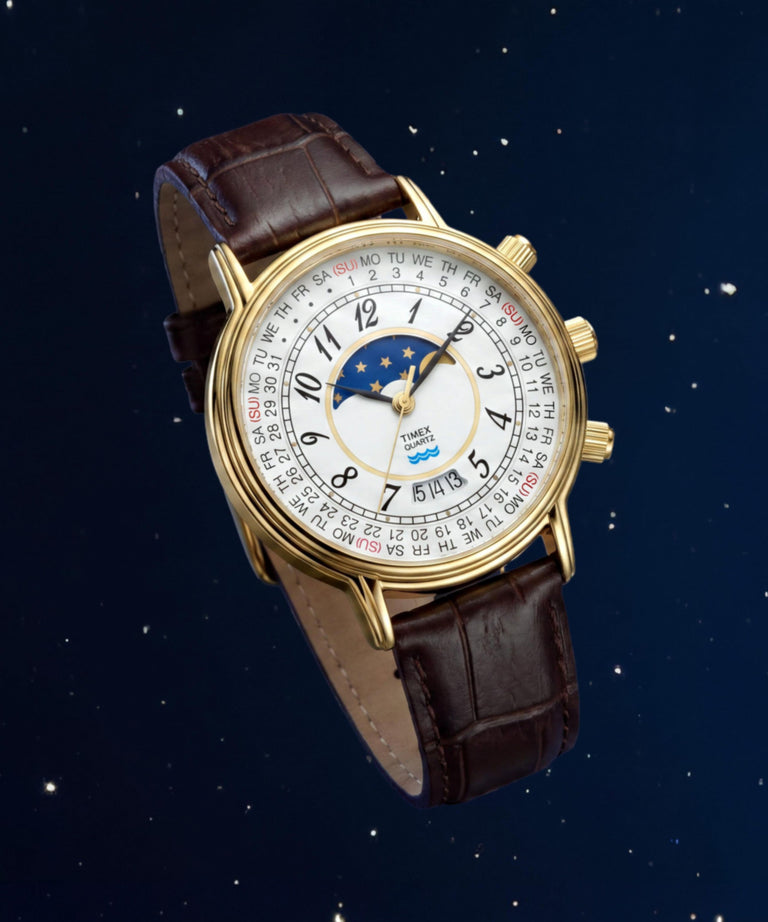 Timex Lab Mens Watch with White Dial and Brown Strap TW2Y99000