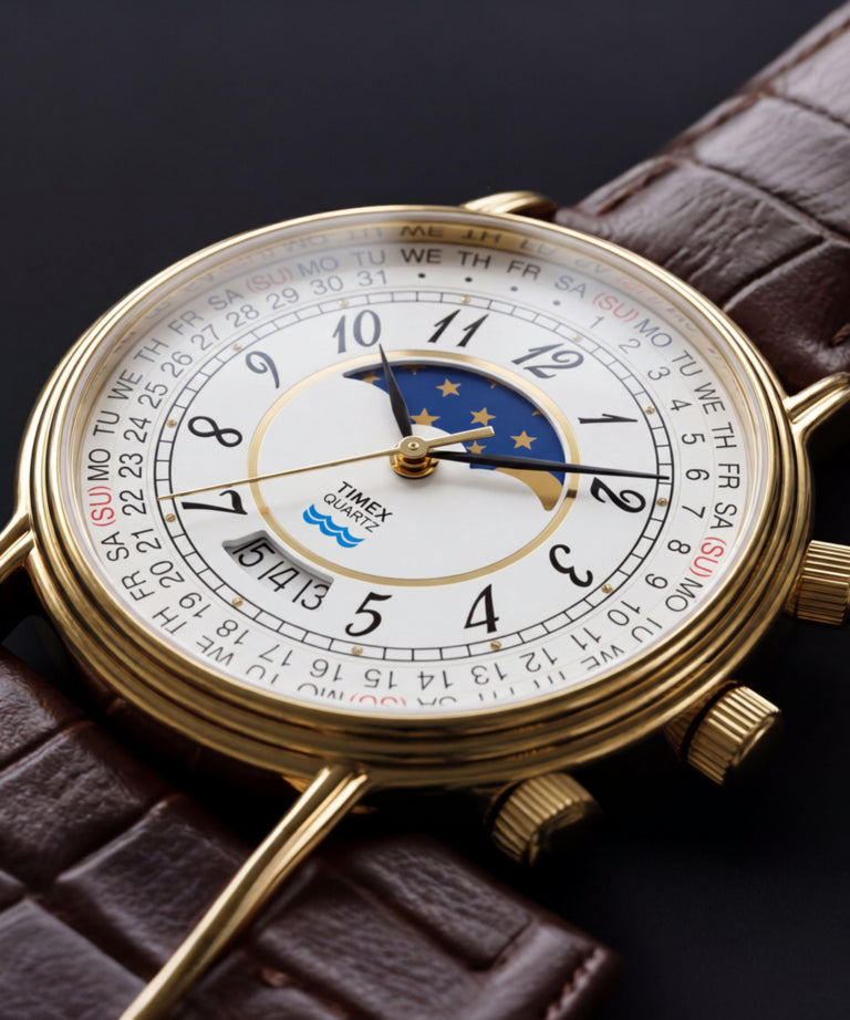 Timex Lab Mens Watch with White Dial and Brown Strap TW2Y99000