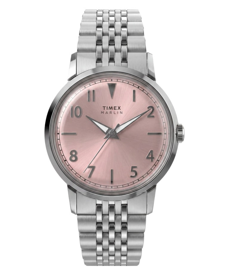 Timex Marlin Ladies Watch with Pink Dial and Silver Strap TW6A03900