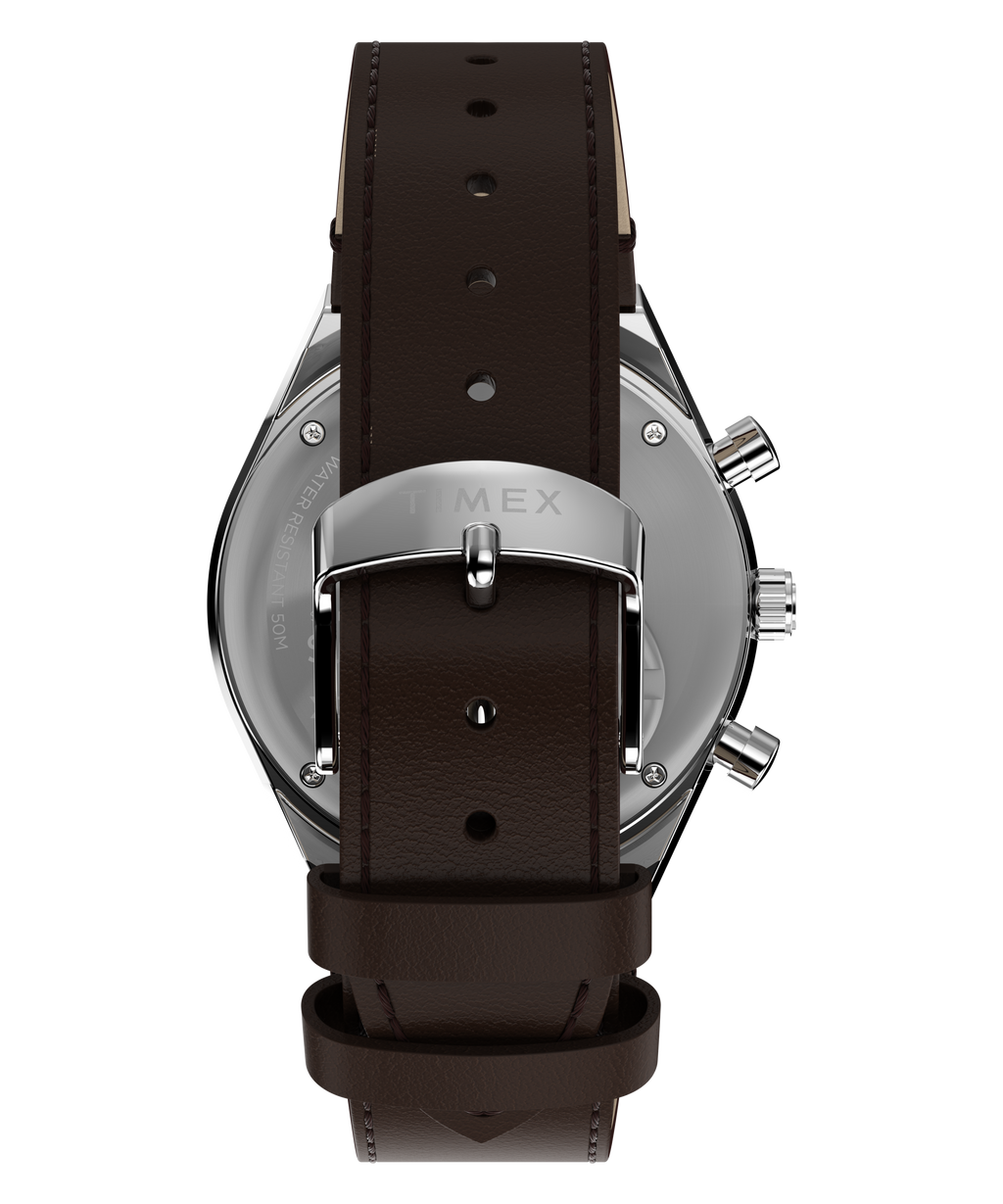 Timex Peanuts Mens Chronograph Watch with Green Dial and Brown Strap TW6A04400