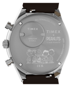 Timex Peanuts Mens Chronograph Watch with Green Dial and Brown Strap TW6A04400