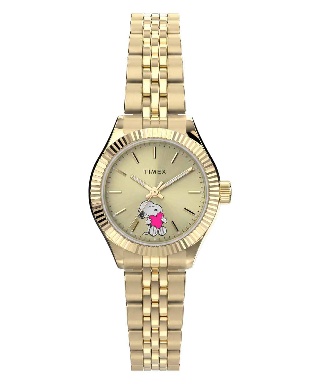 Timex Peanuts Ladies Watch with Champagne Dial and Gold Strap TW6A07400