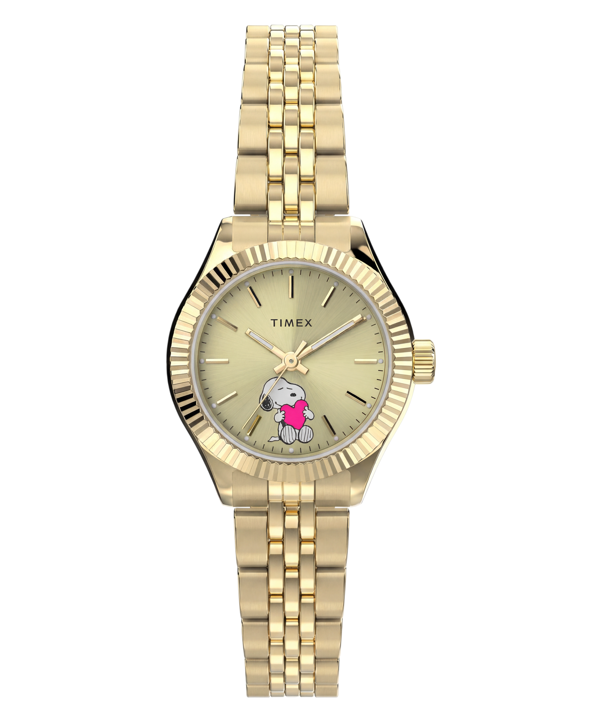 Timex Peanuts Ladies Watch with Champagne Dial and Gold Strap TW6A07400