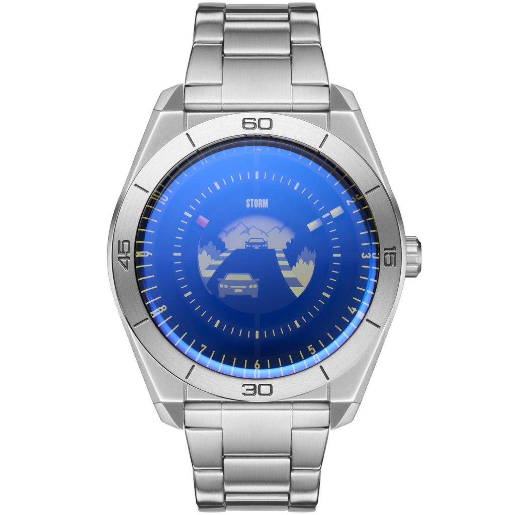 STORM Varyn Mens Watch with Blue Dial and Silver Bracelet 47577/LB