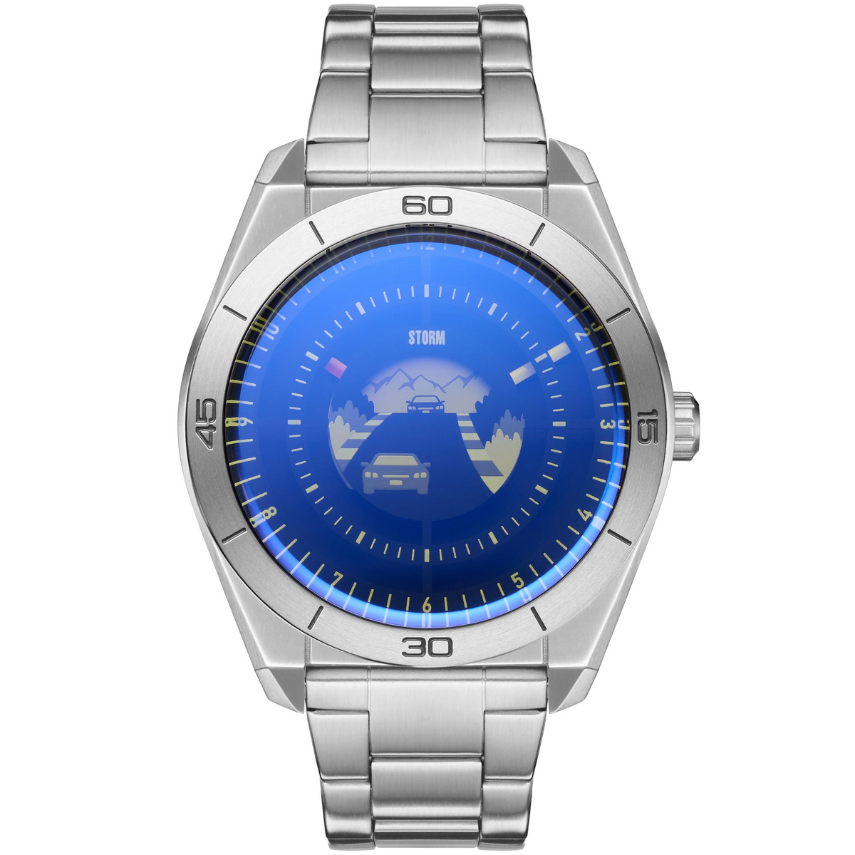 STORM Varyn Mens Watch with Blue Dial and Silver Bracelet 47577/LB