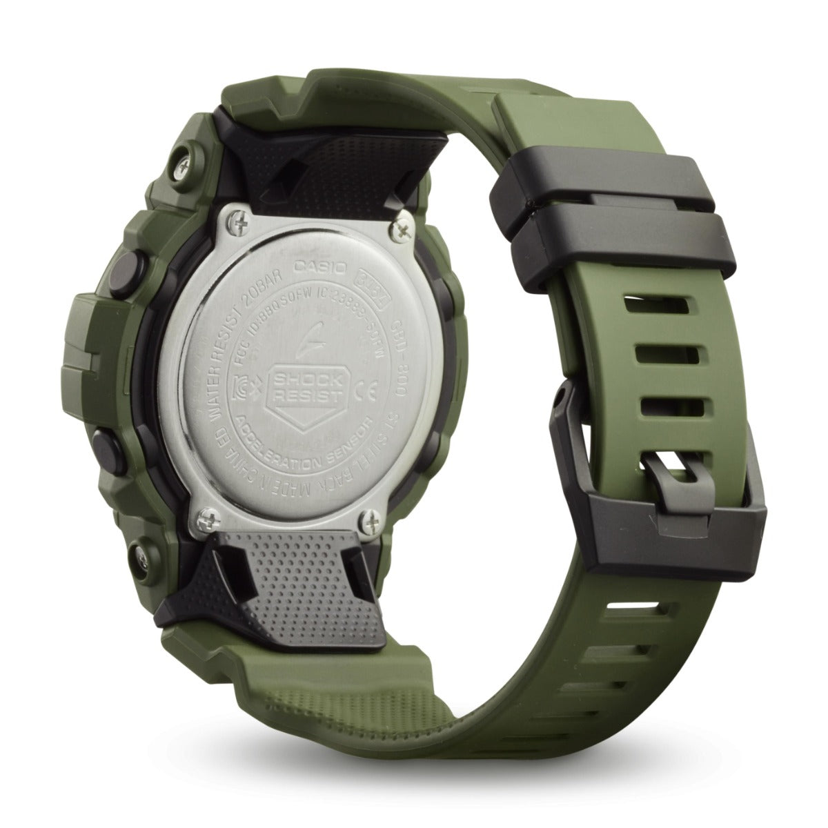Casio G-Shock Gwyliad Digidol i Ddynion gyda Deial Du a Strap Gwyrdd GBD-800UC-3ER