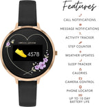 Amelia Austin Camellia Heather Ladies Smart Watch with Black Leather Strap AA03-2008
