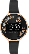 Amelia Austin Bumble Bee Ladies Smart Watch with Black Leather Strap AA03-2012