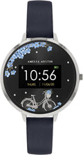 Amelia Austin Ladies Smart Watch with Navy Leather Strap AA03-2020