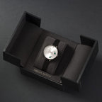 Amelia Austin Ladies Watch with Black Leather Strap and Silver Dial AA2005