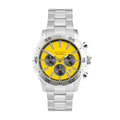 Accurist Mens Watch with Yellow Dial and Silver Bracelet 7398