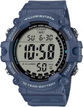 Casio Collection Mens Digital Watch with Grey Dial and Blue Strap AE-1500WH-2AVEF