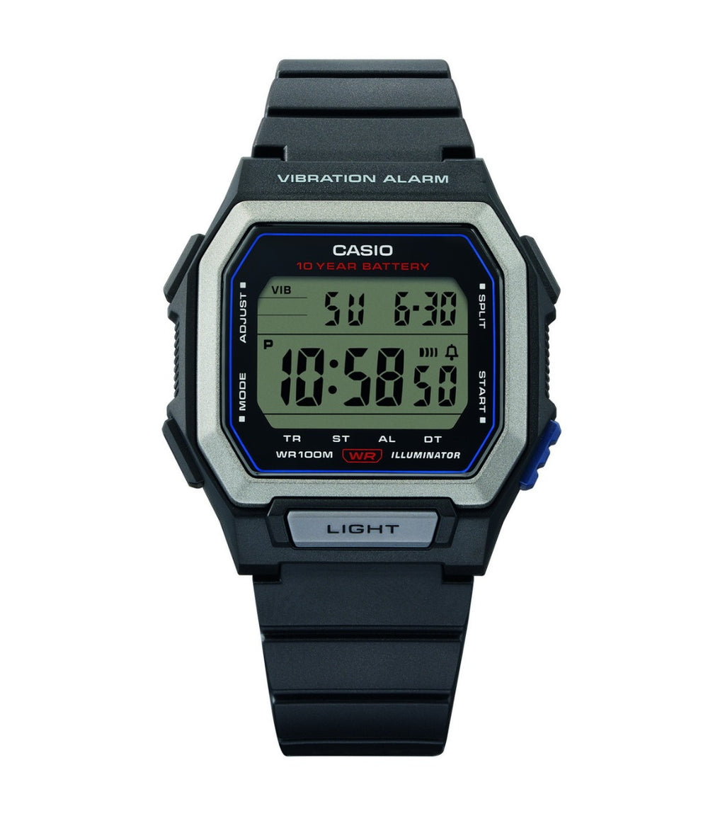 Casio Collection Mens Digital Watch with Black Strap W-738H-1AVEF