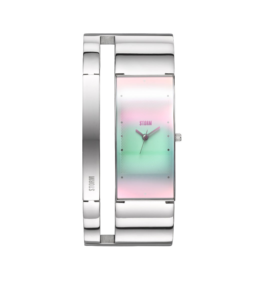 Storm Ladies Alvara Ice Watch with Silver Bangle and Pink Ombre Dial 47343/ICE