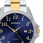 Sekonda Classic Mens Watch with Blue Dial and Stainless Steel Bracelet 1638